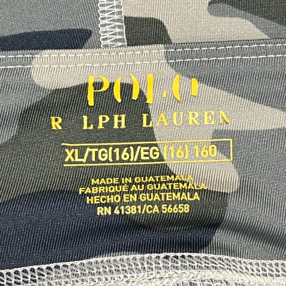 Polo Ralph Lauren Camo Leggings Girls XL Camouflage High Rise‎ Athletic Gym Yoga
